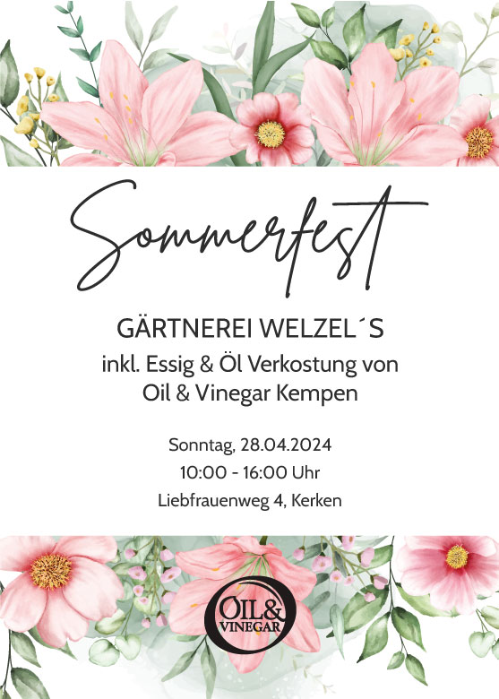 Sommerfest-Wetzel´s_Kulinarische Verkostung_Oil Vinegar_Oilandvinegar_Kempen